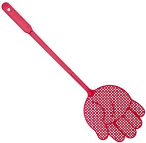 img 2 attached to 🪰 OFXDD Fly Swatter Pack - Heavy Duty Long Swatters, Purple Colored Palm Shape - 2 Pack