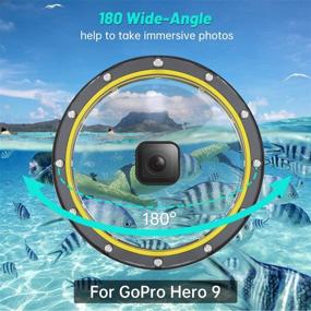 img 2 attached to 📷 GoPro Dome Port Hero 9 Black: Waterproof Housing Case with Pistol Trigger, Floating Hand Grip - Ideal GoPro Hero 9 Action Camera Accessories