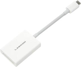 img 1 attached to 📸 Lasden USB-C Pro Memory Card Reader: MicroSD/SD/SDHC/SDXC Adapter with UHS-II High Speed, 2 in 1 Micro SD + SD, USB Type C Interface