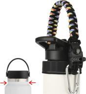 🌀 optimized miracredo paracord handle for hydro flask 2.0 wide &amp; standard mouth bottles - 12 oz to 64 oz, with rubber ring &amp; carabiner, easy carry strap holder for hydro flask логотип