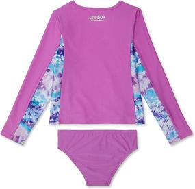 img 1 attached to Girls' Long Sleeve UV Swim Shirt Rashguard Set by Speedo