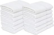 gold textiles white economy bath towels (24x 48 inch) cotton blend – soft and durable (12-pack) logo