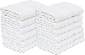 img 4 attached to GOLD TEXTILES White Economy Bath Towels (24x 48 Inch) Cotton Blend – Soft and Durable (12-Pack)