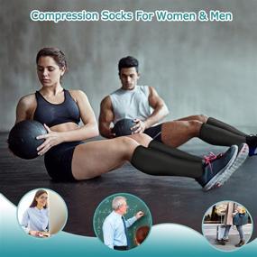 img 3 attached to 🧦 8 Pairs of 15-20mmHg Compression Socks - Best Support for Women & Men in Nursing, Medical, Running, and Athletics