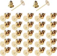 gold hypoallergenic 200 pcs stainless 💎 steel earring posts and backs for jewelry making логотип