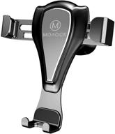 📱 morock cell phone holder for car, air vent car mount holder with auto-clamp for easy locking/releasing - compatible with iphone x xs 6 7 8 plus samsung series (grey) logo