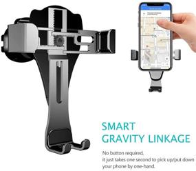 img 2 attached to 📱 MOROCK Cell Phone Holder for Car, Air Vent Car Mount Holder with Auto-Clamp for Easy Locking/Releasing - Compatible with iPhone X Xs 6 7 8 Plus Samsung Series (Grey)