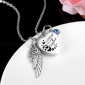 img 1 attached to Cremation Keepsake Memorial Birthstone Butterfly