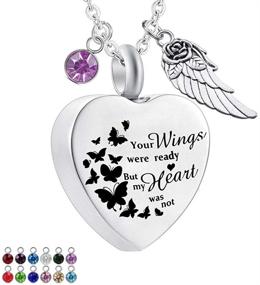 img 4 attached to Cremation Keepsake Memorial Birthstone Butterfly