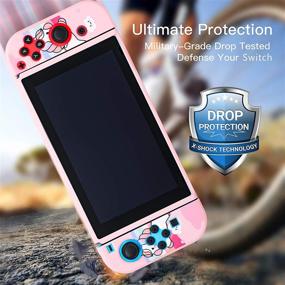 img 1 attached to 🦄 Add Fun & Fashion to your Nintendo Switch with OQPA Cute Kawaii Cartoon Switch Case - Pink Unicorn Design, including Screen Protector & Soft TPU Cases for Girls, Kids, and Women