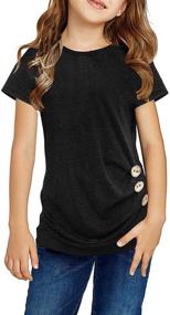 img 4 attached to Eytino Sleeve Shirts Casual Button Girls' Clothing in Tops, Tees & Blouses