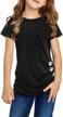 eytino sleeve shirts casual button girls' clothing in tops, tees & blouses logo