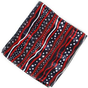 img 3 attached to American Bandana Patriotic Shamrock Stripes Navy Women's Accessories for Scarves & Wraps