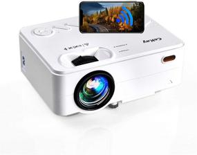 img 4 attached to Проектор CeKay WiFi Mini - Синхронизация экрана смартфона, поддержка Full HD 1080P, дисплей 200'', 5500 люксов - Совместим с ТВ-приставками, PS4, HDMI, VGA, SD, AV, USB