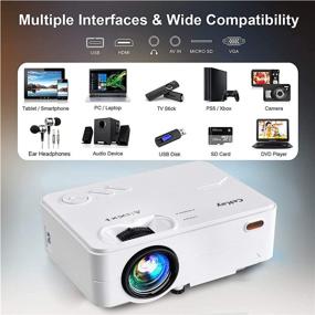 img 1 attached to Проектор CeKay WiFi Mini - Синхронизация экрана смартфона, поддержка Full HD 1080P, дисплей 200'', 5500 люксов - Совместим с ТВ-приставками, PS4, HDMI, VGA, SD, AV, USB