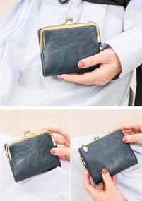 img 2 attached to 👜 Компактные винтажные кожаные сумки и кошельки Pofee для женщин