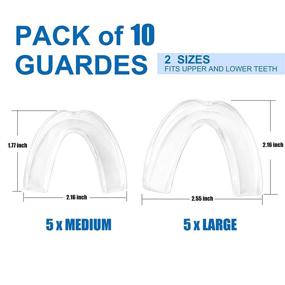 img 1 attached to Dental Guard for Teeth Grinding - Upgraded Mouth Guard, 2 Sizes, Prevents Teeth Clenching, Anti-Grinding Night Guard, Reduces Bruxism, Includes Casebox with 10 Packs