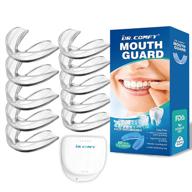 dental guard for teeth grinding - upgraded mouth guard, 2 sizes, prevents teeth clenching, anti-grinding night guard, reduces bruxism, includes casebox with 10 packs logo