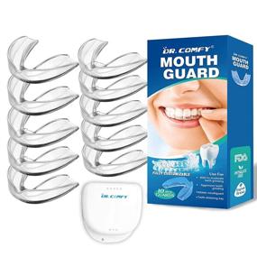 img 4 attached to Dental Guard for Teeth Grinding - Upgraded Mouth Guard, 2 Sizes, Prevents Teeth Clenching, Anti-Grinding Night Guard, Reduces Bruxism, Includes Casebox with 10 Packs