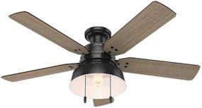 img 2 attached to 🔦 Hunter Fan 59310 Mill Valley 52-inch Ceiling Fan with Light, Large Size, Matte Black Finish