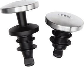 img 4 attached to 🍾 Efficient OXO SteeL Expanding Wine Stoppers, 2 Count for Optimal Wine Preservation