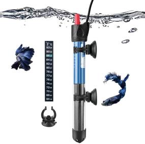 img 4 attached to 🐠 Adjustable Aquarium Heaters - Hitop 50W/100W/300W, Submersible Glass Water Heaters for 5 – 70 Gallon Fish Tanks