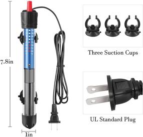 img 3 attached to 🐠 Adjustable Aquarium Heaters - Hitop 50W/100W/300W, Submersible Glass Water Heaters for 5 – 70 Gallon Fish Tanks