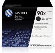 🖨️ hp 90x ce390xd: high yield black toner-cartridges - 2 pack for excellent printing results logo