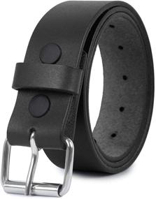 img 4 attached to 👔 Premium PBF Casual Leather Single Classic Men's Belt Accessories: Enhance Your Style