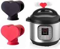 🔴 renue - heart shaped silicone steam release diverter accessory for instant pot duo/duo plus - divert moisture, protect cabinets & walls (red) logo