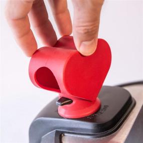 img 1 attached to 🔴 Renue - Heart Shaped Silicone Steam Release Diverter Accessory for Instant Pot Duo/Duo Plus - Divert Moisture, Protect Cabinets & Walls (Red)