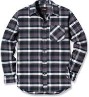 cqr flannel sleeved button up brushed 👕 men's clothing: a cozy and stylish option for men logo