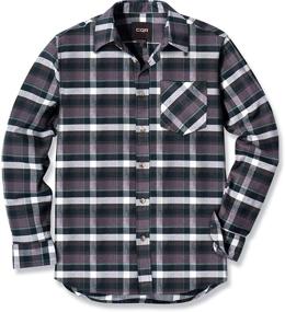 img 4 attached to CQR Flannel Sleeved Button Up Brushed 👕 Men's Clothing: A Cozy and Stylish Option for Men