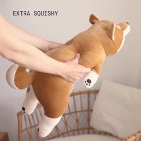 img 2 attached to 22 Inch Medium Kawaii Plush Shiba Inu Stuffed Animal Soft Pillow Toy Dog Kids Pillow