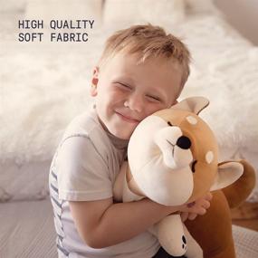 img 3 attached to 22 Inch Medium Kawaii Plush Shiba Inu Stuffed Animal Soft Pillow Toy Dog Kids Pillow