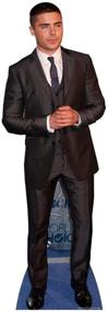 img 1 attached to 🌟 Zac Efron Star Cutouts Cardboard Standup - Life-Size 68" x 23" Celebrity Stand-In