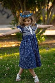 img 1 attached to Stylish and Classic: Pettigirl Smocked Vintage Floral Pattern Girls' Clothing