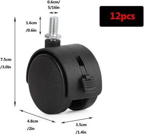 img 3 attached to Enhance Furniture Safety: 🔒 Locking Casters for Secure Shelf Support