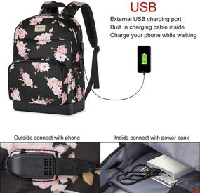 img 3 attached to MOSISO Backpack Polyester Anti Theft Charging Backpacks