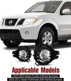 img 2 attached to 🚘 OEM Replacement Fog Lamps for 2005-2009 Nissan Frontier (with Painted Bumper) & 2005-2012 Nissan Pathfinder (with Painted Bumper) - Pack of 2 Fog Lights by AUTOWIKI