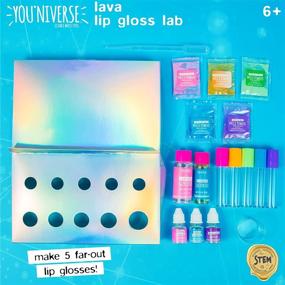 img 3 attached to Youniverse Lava Lip Gloss Lab - STEM Kits for Kids Age 6+, DIY Makeup Activities for Birthday Parties and Sleepovers