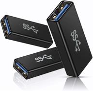 басесейлор адаптер usb female к usb female (3-pack), проводник usb 3.0 female к типу a female 3.0, разъём-переходник для соединения двух мужских usb-кабелей, удлинитель - улучшенная версия (чёрный). логотип