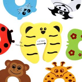 img 3 attached to 7Pcs Baby Finger Pinch Guard Set - HNYYZL Cartoon Animal Door Stop Soft Foam Cushion Finger Protector. Prevent Injuries, Slamming Doors, Locking Child or Pet in Room.