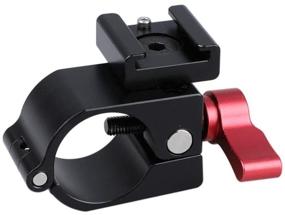 img 4 attached to 🔴 Optimized Light Mount Stand Bracket: 25mm Rod Clamp Holder for DJI Ronin-M, Freefly MoVI - Red Knob