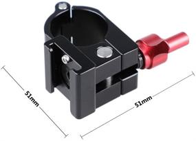 img 2 attached to 🔴 Optimized Light Mount Stand Bracket: 25mm Rod Clamp Holder for DJI Ronin-M, Freefly MoVI - Red Knob