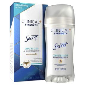 img 4 attached to 💪 Stay Fresh and Confident All Day with Secret Antiperspirant Clinical Strength Deodorant for Women, Invisible Solid, Completely Clean - 2.6 oz