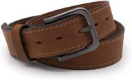 👔 brown grain leather men's outrider belt - essential accessory logo