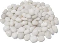 🌿 enhance your décor with m--jump 2 pounds 1"-2" polished white pebbles – perfect for glassware, aquariums, and terrariums! logo