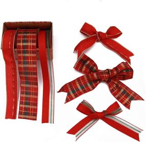 img 1 attached to 🎀 10 Yard Burlap Plaid Ribbon Wrapping