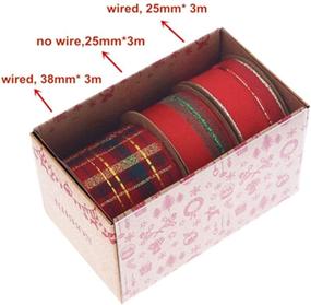 img 3 attached to 🎀 10 Yard Burlap Plaid Ribbon Wrapping